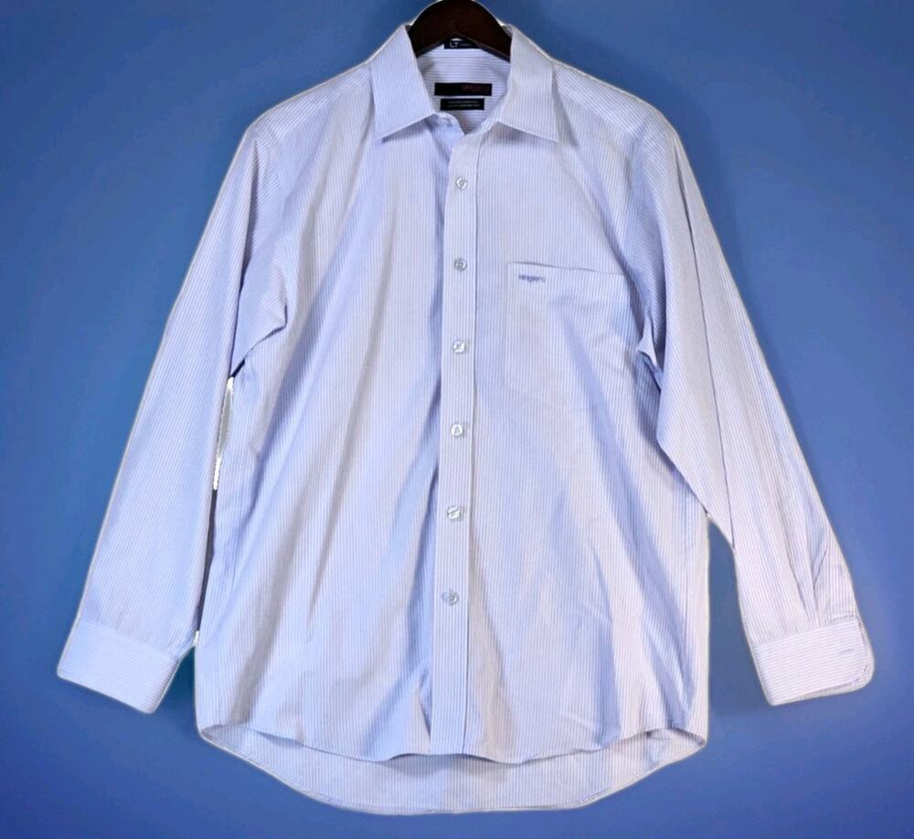 Ungaro Homme Cotton Men's Dress Shirt Long Sleeve TwoPly Egyptian Yarn 16.5/34